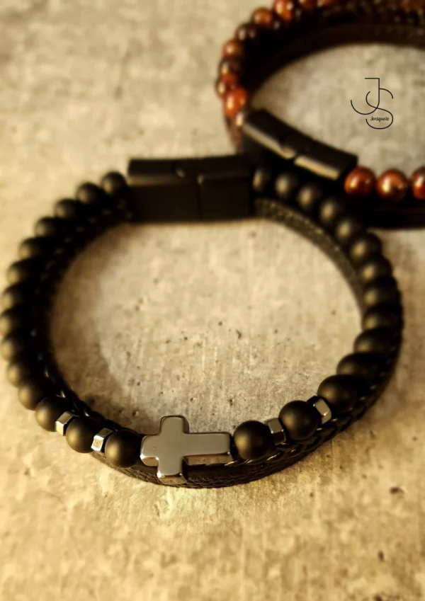 IMPRINT CHRISTLET - Beaded Cross bracelets for men