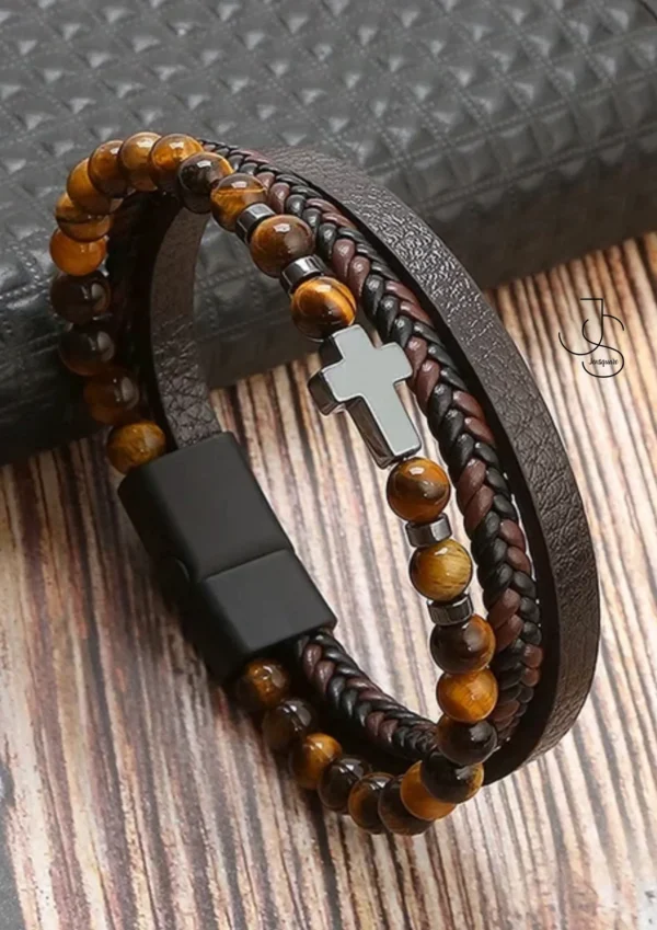 IMPRINT CHRISTLET - Beaded Cross bracelets for men