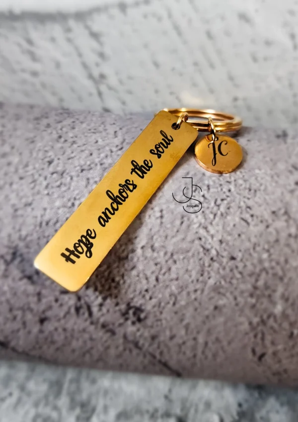 IMPRINT-KEYTAGS - Customized metallic keychain with Hand-written note and thumb impression (Both side engraving)