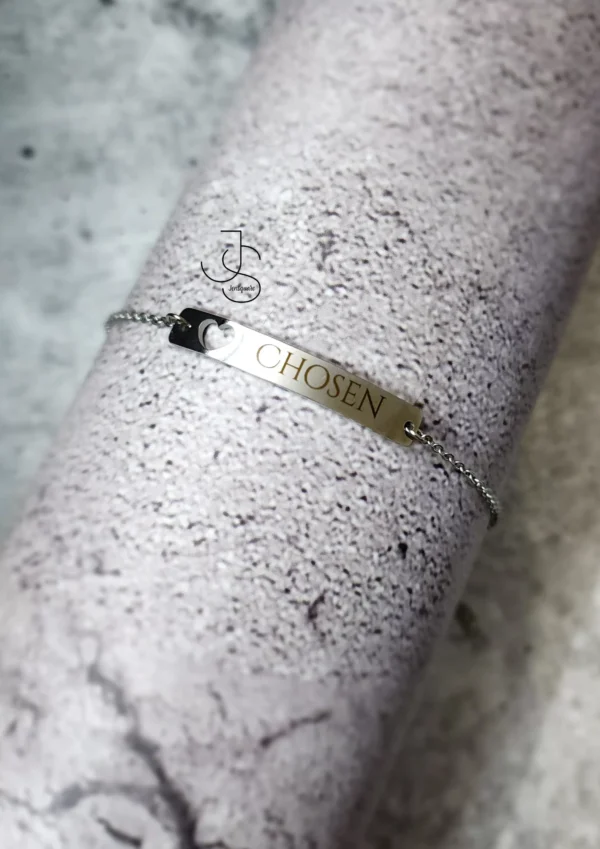 IMPRINT LASSLET - Women's metallic bracelet with customized engraving