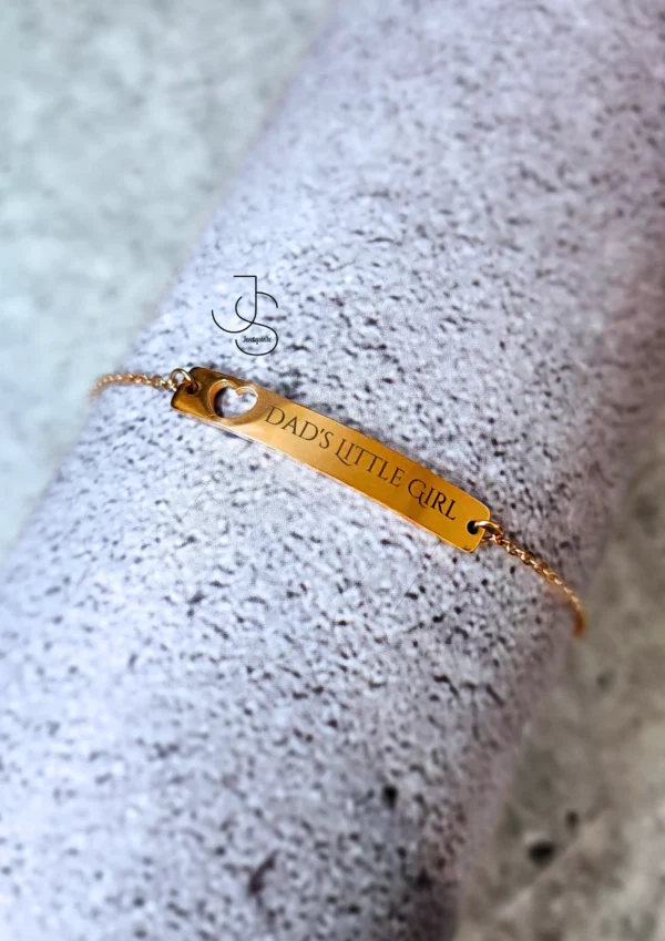 IMPRINT LASSLET - Women's metallic bracelet with customized engraving