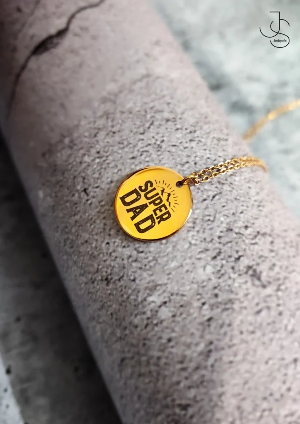 IMPRINT-DISCS - customized metallic disc necklace with Finger expression