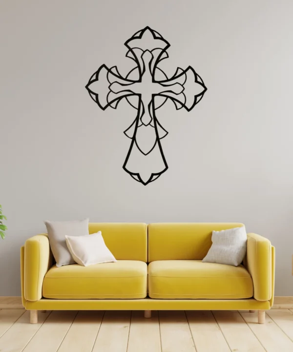 THE CROSS - Black acrylic cross for living room and walls