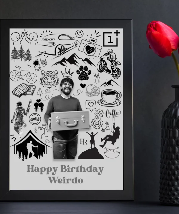 DOODLER - Doodle picture frame customized birthday and anniversary gift for special ones