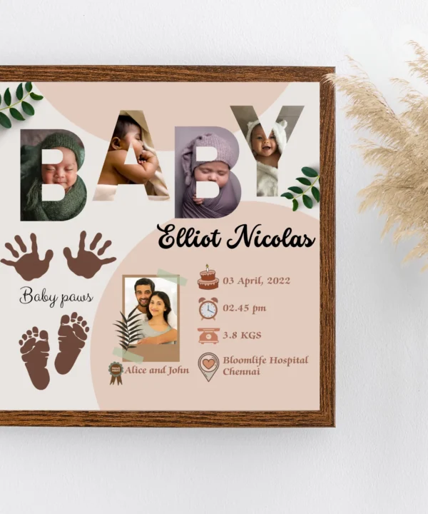 THE BAEBO-STORO - New born memory preserved shadow box