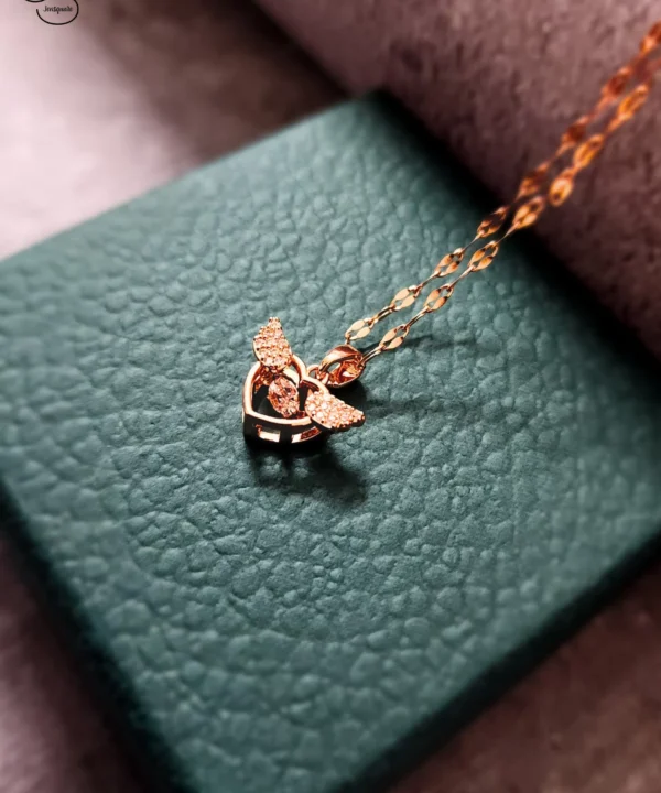 MISS WINGS ON FIRE - Rose Gold statement necklace for her