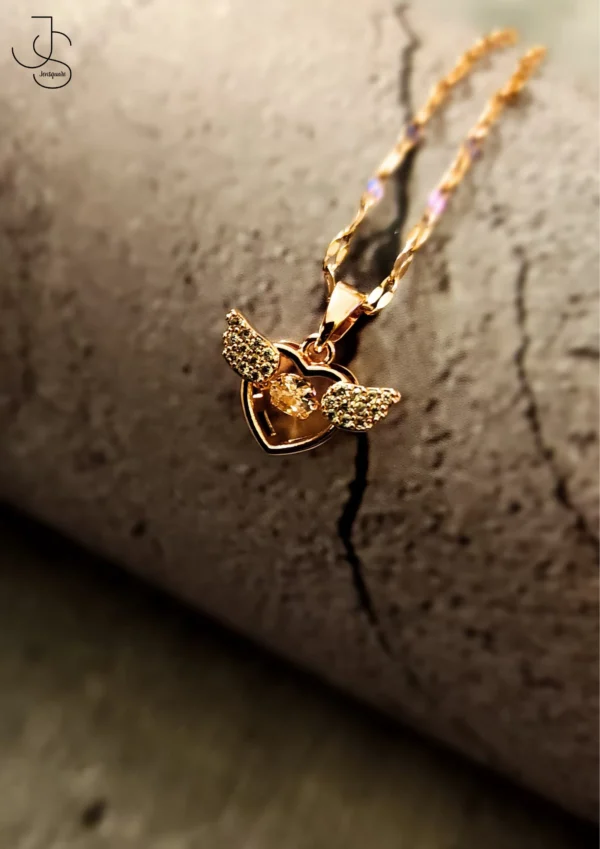MISS WINGS ON FIRE - Rose Gold statement necklace for her