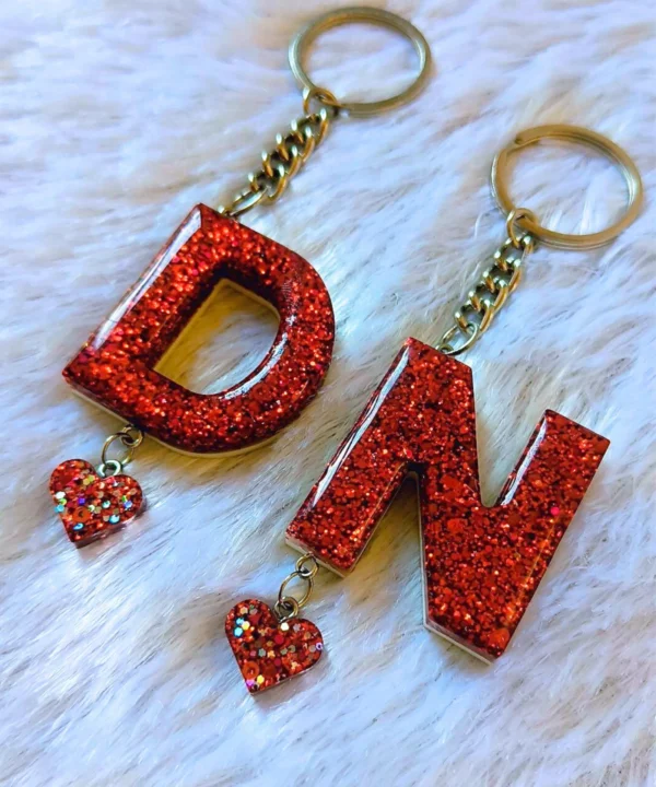 VDAY special Couple Resin keychains