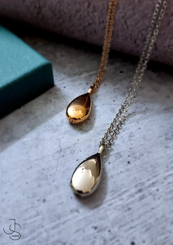 MISS CHIC -Metallic drop necklace