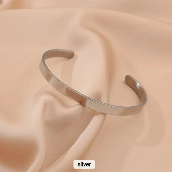 CUFF BRACELETS - 6mm Unisex Bracelet with personalised engraving
