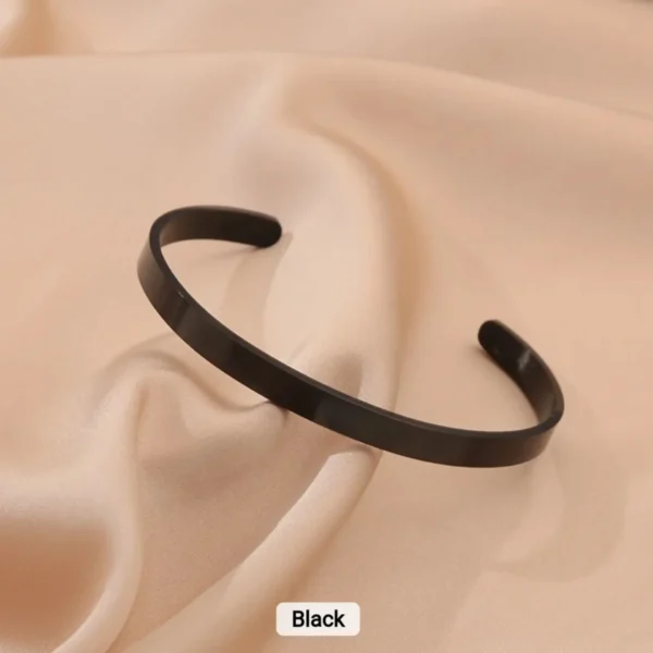 CUFF BRACELETS - 6mm Unisex Bracelet with personalised engraving