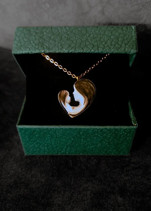 Keepsake BREASTMILK and HAIR PRESERVE NECKLACE - Mom and Child pendant with Sterling silver chain
