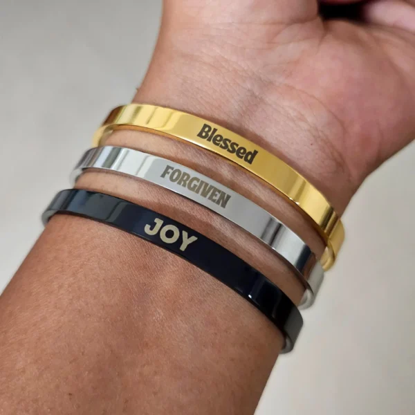 CUFF BRACELETS - 6mm Unisex Bracelet with personalised engraving