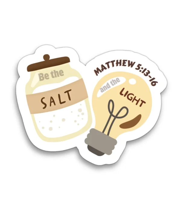 SALT AND LIGHT | Cute Christian Sticker, Faith Sticker, Matt Laminated Vinyl Stickers, Boho Sticker, Laptop Stickers, Christian Gifts, Christian stickers
