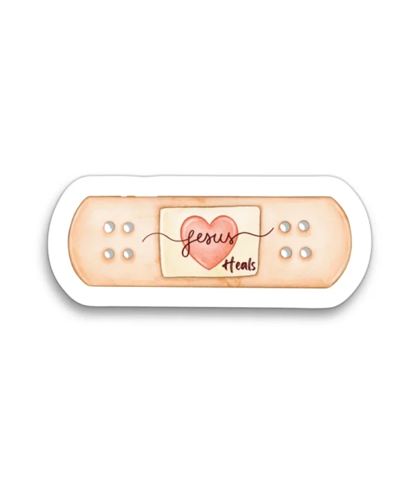 JESUS HEALS | Cute Christian Sticker, Faith Sticker, Matt Laminated Vinyl Stickers, Boho Sticker, Laptop Stickers, Christian Gifts, Christian stickers