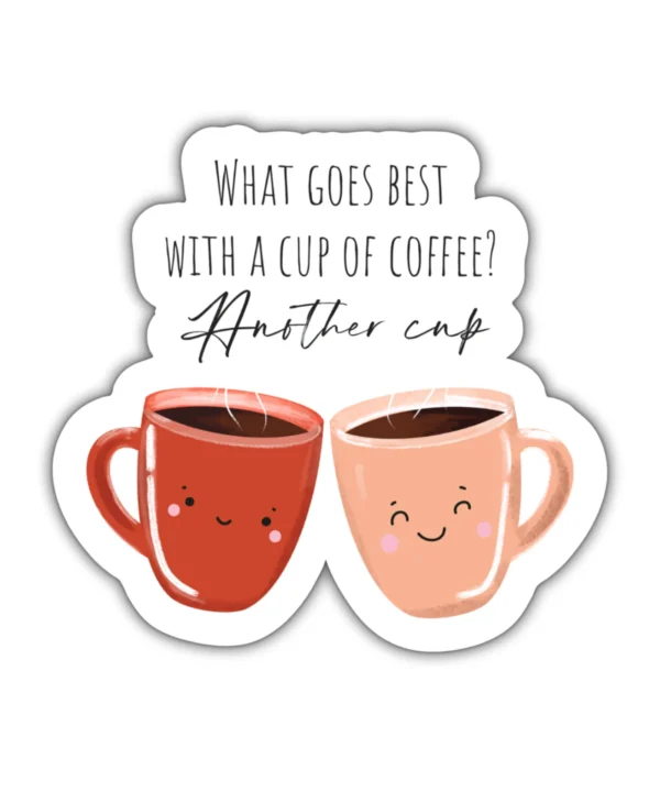 COFFEE ADDICT | Cute Aesthetic Sticker, Motivational Sticker, Matt Laminated Vinyl Stickers, Mobile Sticker, Laptop Stickers