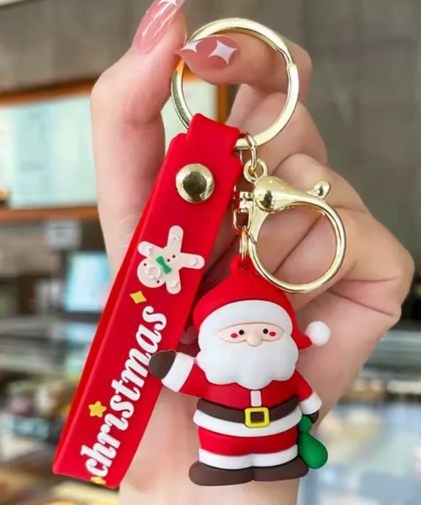 Christmas Santa Claus 3D Keychain | Strap Charm & Hook | High-quality Key Chain