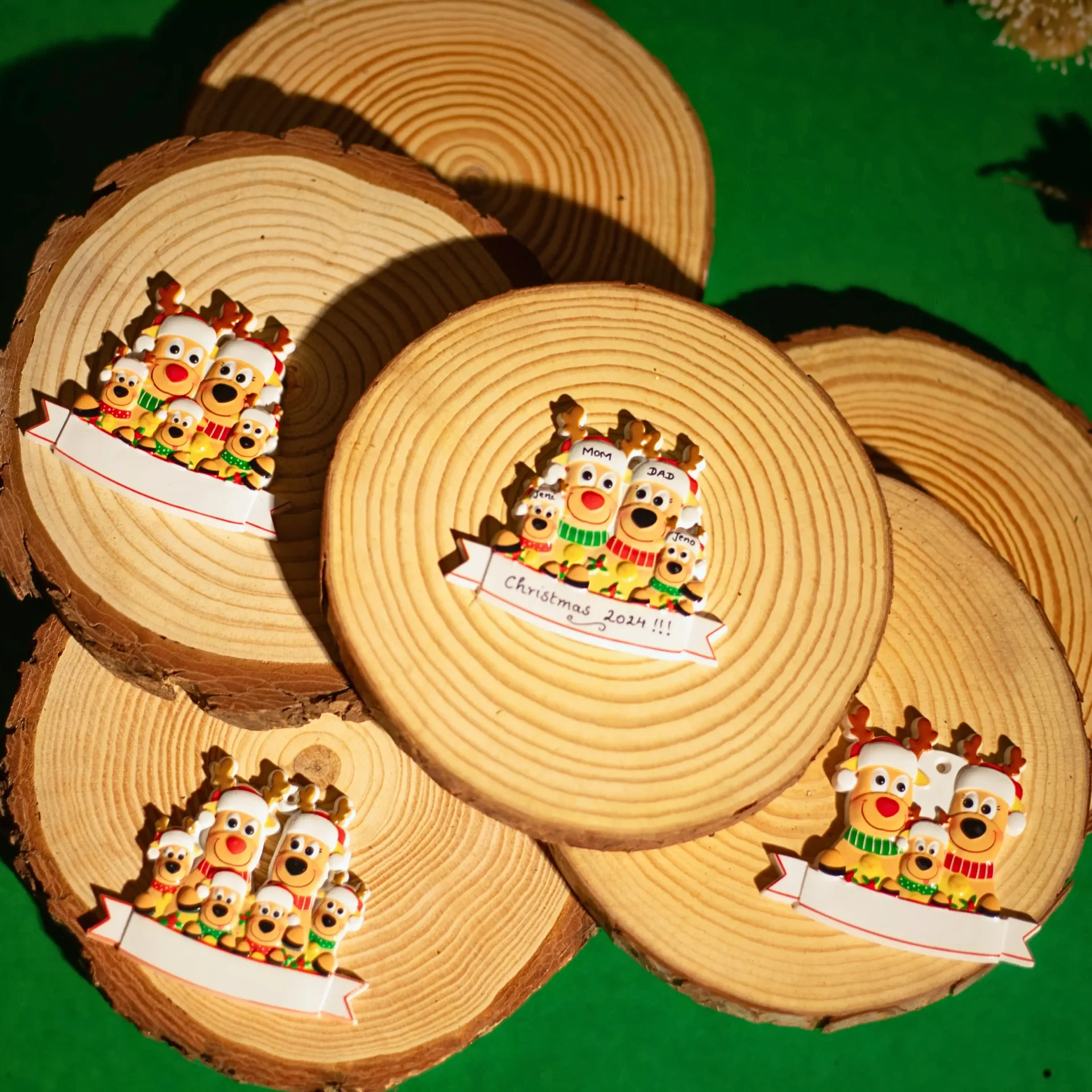 Elf family Ornaments - Personalised Christmas decor