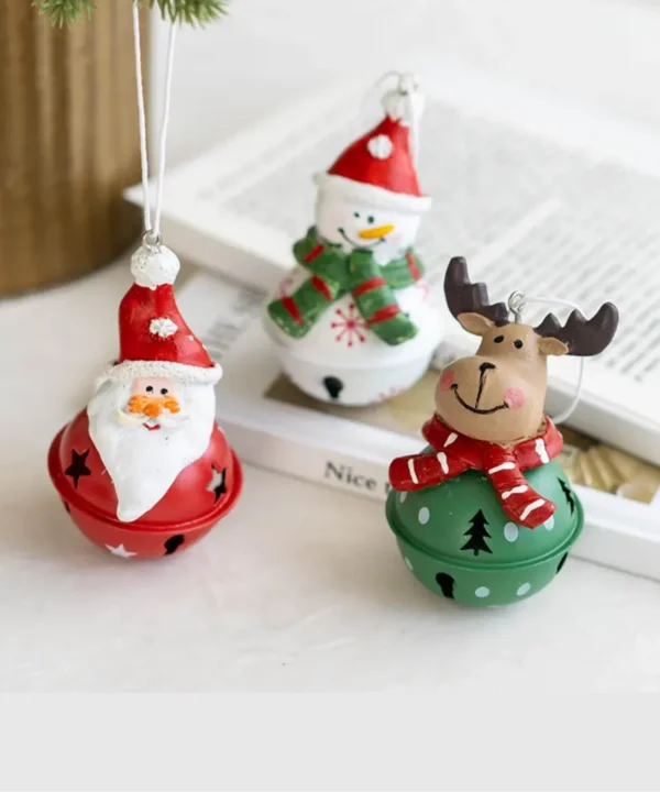 Metal Jingles | Santa, Snowman, Reindeer Ornament - Pack of 1