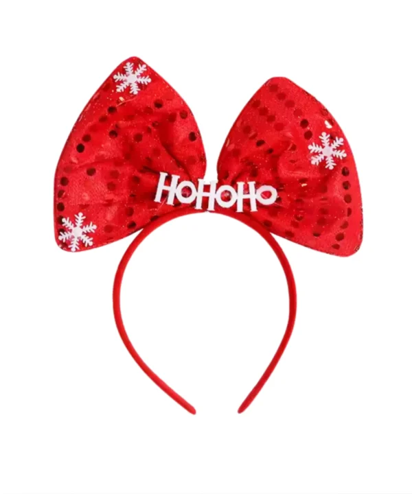 Christmas Big Bow HOHO Hairband | Christmas Head Accessories