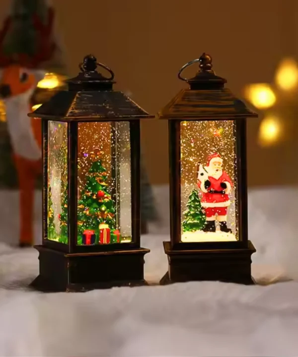 Glitter rain Lanterns - Christmas table top Decoration